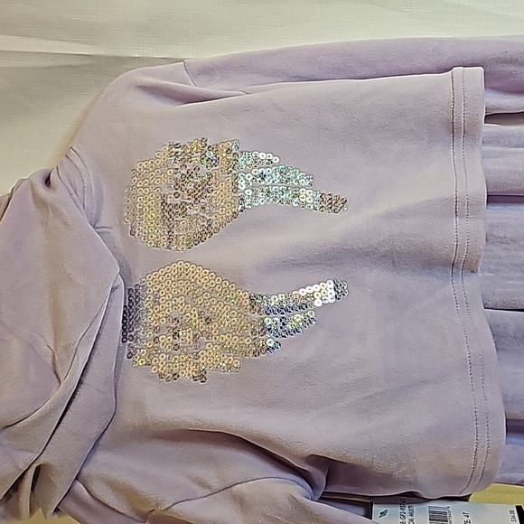 2/$20 Girls First 4T Velour Hoodie Pant Set - Picture 8 of 11